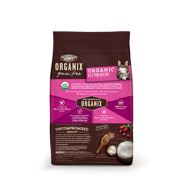 Castor Pollux Organix Grain Free Organic Kitten Recipe Cat Dry Food 3 lbs. Petco