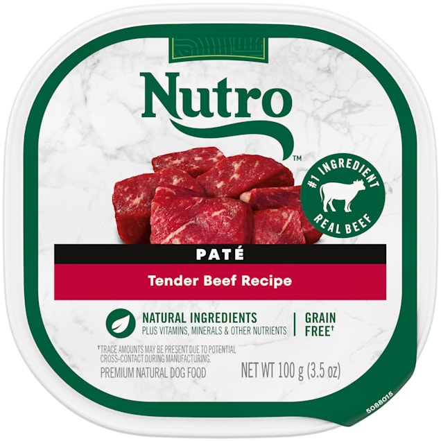 Nutro Grain Free Pate Tender Beef Recipe Wet Dog Food 3.5 oz