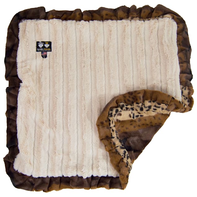 Bessie & Barnie Luxury Ultra Plush Wild Kingdom Pet Blanket for Dogs, 36" x 36" - Carousel image #1
