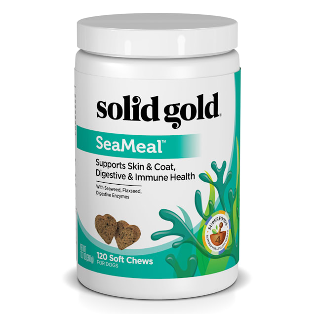Solid Gold SeaMeal Chews for Skin & Coat, Digestive & Immune Health With Natural, Grain Free Supplement for Dogs, 12.69 oz. - Carousel image #1