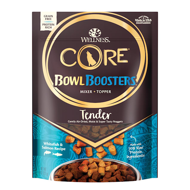 Wellness CORE Natural Bowl Boosters Tender Mixer or Topper Whitefish & Salmon Recipe Dry Dog Food, 8 oz. - Carousel image #1