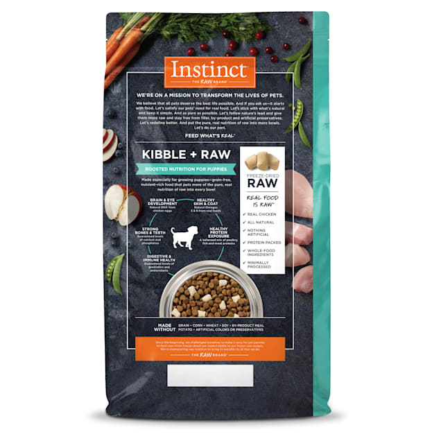 Instinct Raw Boost Puppy Grain Free Recipe with Real Chicken Natural Dry Dog Food 10 lbs