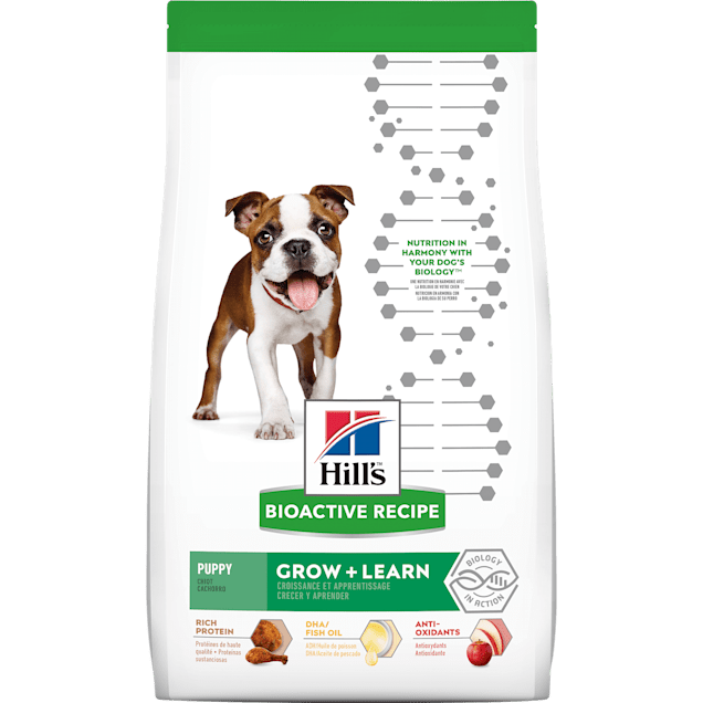 Hill's Bioactive Recipe Grow + Learn Chicken & Brown Rice Puppy Dry Food, 11 lbs. - Carousel image #1