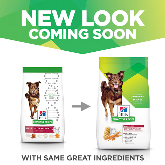 Hill's Bioactive Recipe Fit + Radiant Chicken & Barley Adult Dry Dog Food,  21.5 lbs.