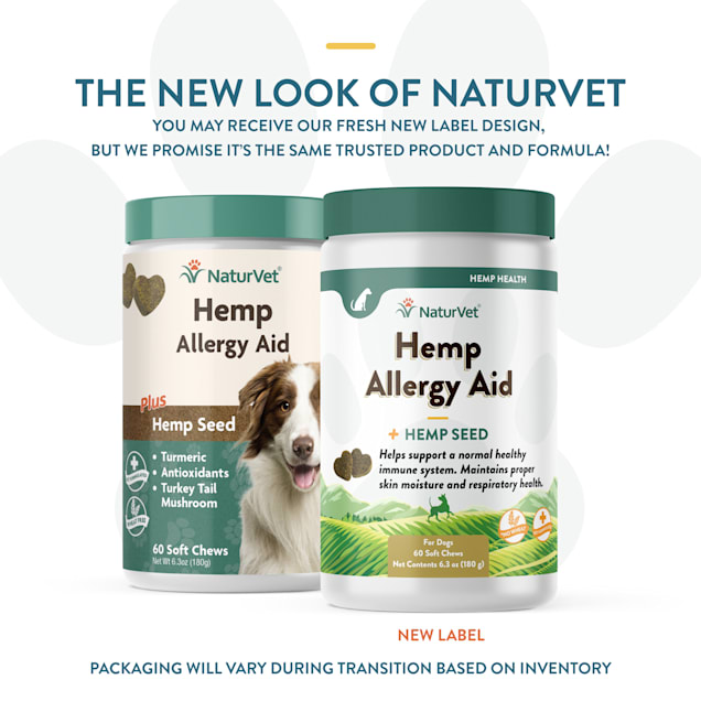 Naturvet Hemp Allergy Aid Soft Chews 60 Ct