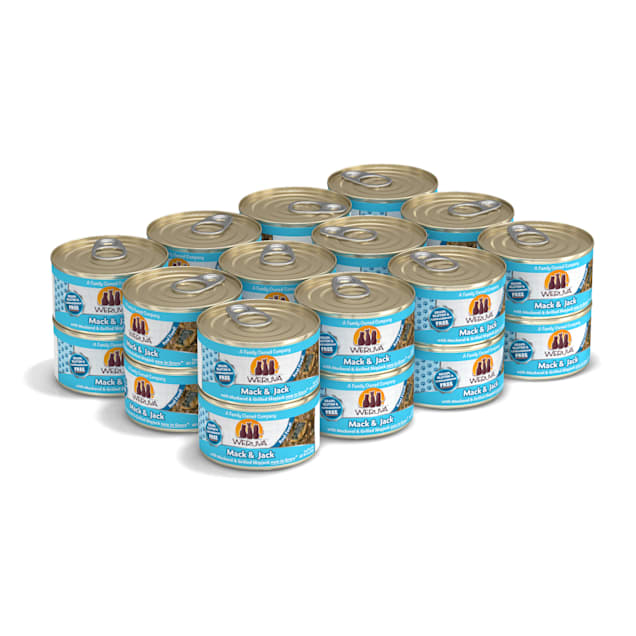 Weruva Classics Mack Jack with Mackerel Grilled Skipjack in Gravy Wet Cat Food 3 oz. Case of 24 Petco