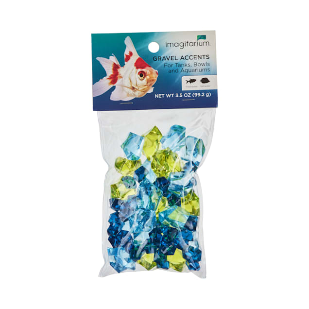 Imagitarium Turquoise and Yellow Gems Aquarium Gravel Accent Mix, 3.5 oz. - Carousel image #1