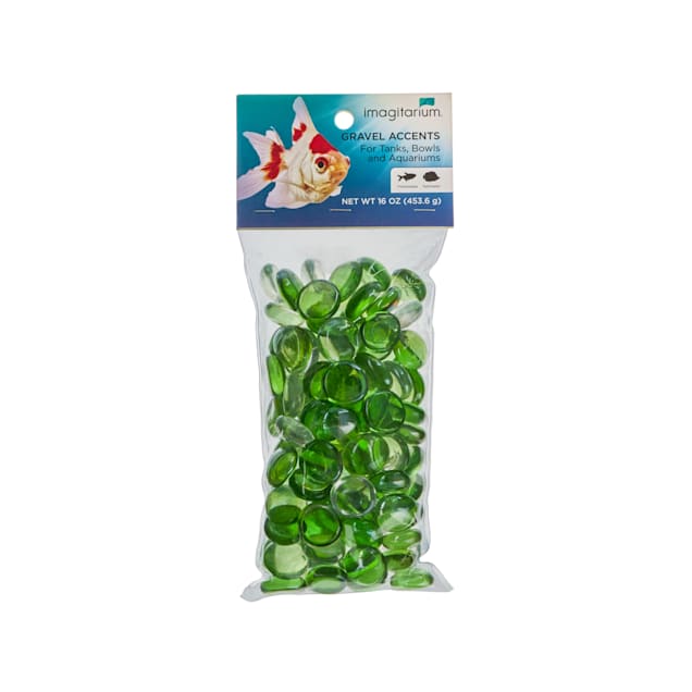 Imagitarium Green Glass Gem Aquarium Gravel Accent Mix, 16 oz. - Carousel image #1