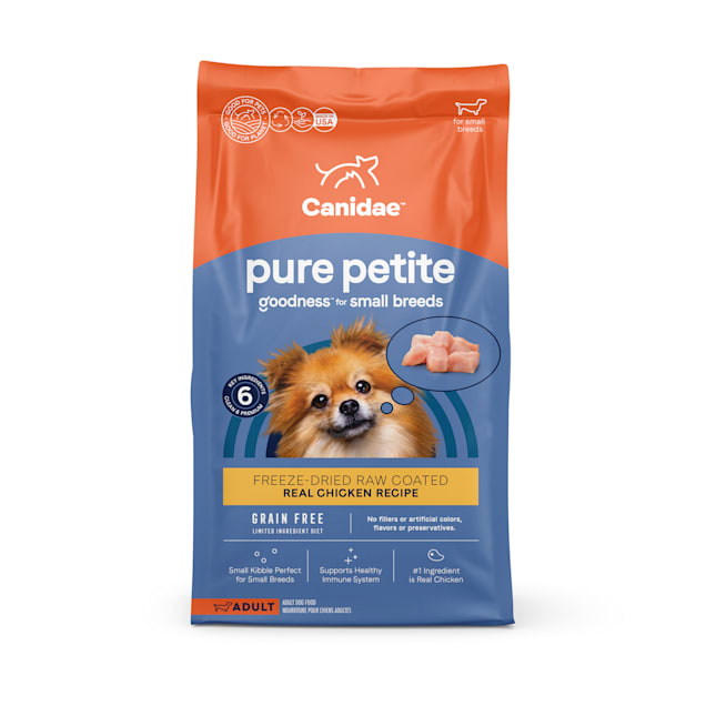 Canidae Pure Grain Free Petite Small Breed Limited Ingredient Diet Raw Coated with Fresh Chicken Dry Dog Food 10 lbs