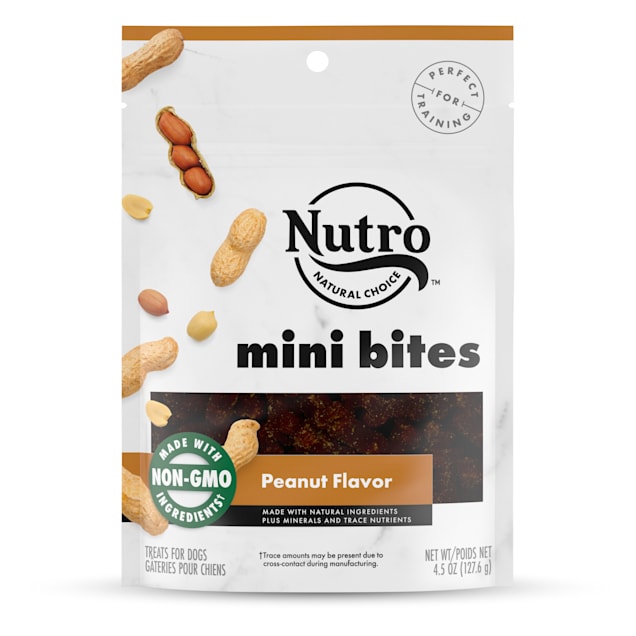 Nutro Mini Bites Peanut Flavor Natural Dog Treats, 4.5 oz. - Carousel image #1