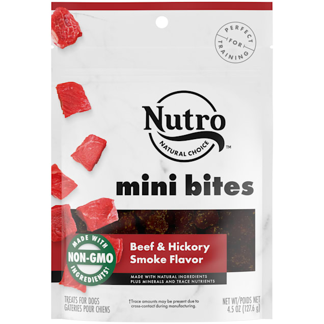 Nutro Mini Bites Beef & Hickory Smoke Flavor Natural Dog Treats, 4.5 oz. - Carousel image #1