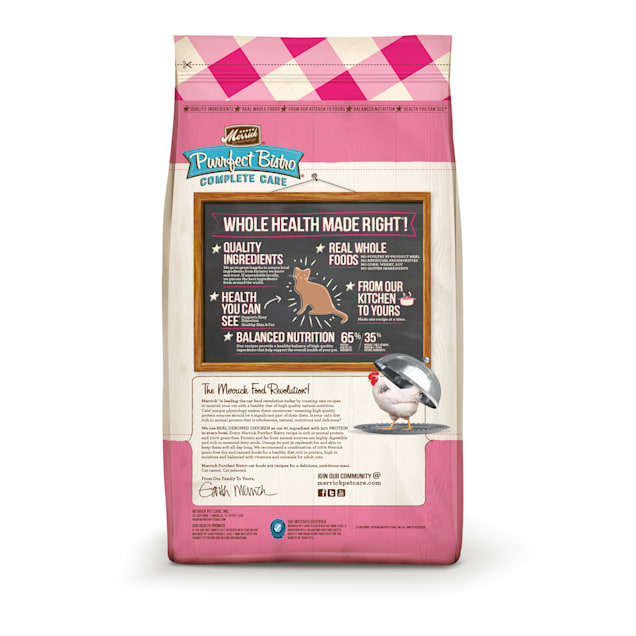 Merrick Purrfect Bistro Complete Care Sensitive Stomach Chicken Recipe Dry Cat Food 12 lbs. Petco