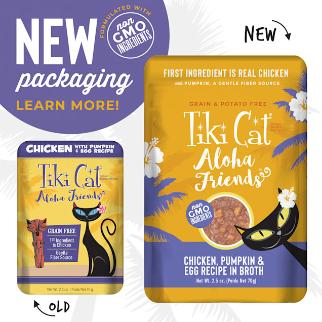 Tiki Cat Aloha Friends Chicken With Pumpkin And Egg Wet Cat Food 2 5 Oz Case Of 12 Petco