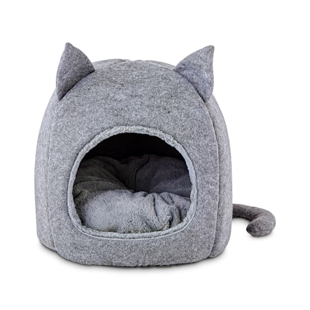 Harmony Fellow Feline Hooded Igloo Cat Bed, 15.5" L x 15.5" H - Carousel image #1