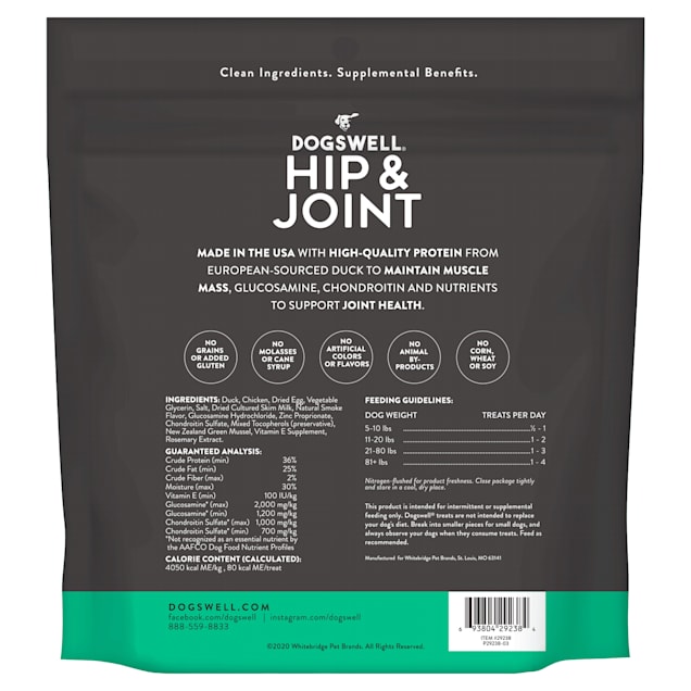 Dogswell Hip Joint Grillers Grain Free Duck Recipe for Dogs 20