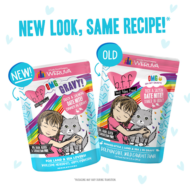 B.F.F. OMG Potluck O Pouches Variety Pack Wet Cat Food 2.8 oz Count of 12