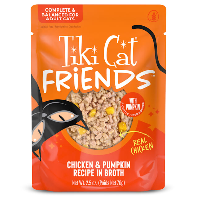 Tiki Cat Aloha Friends Chicken with Pumpkin Cat Food, 2.5 oz., 12
