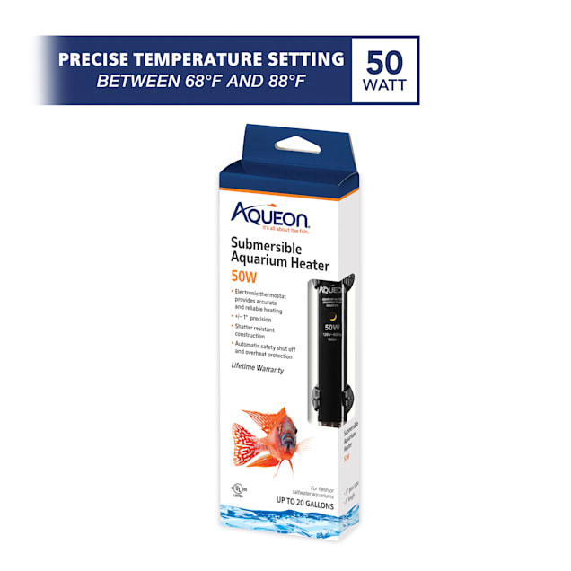 Aqueon Submersible Aquarium Heater 50 Watts Petco