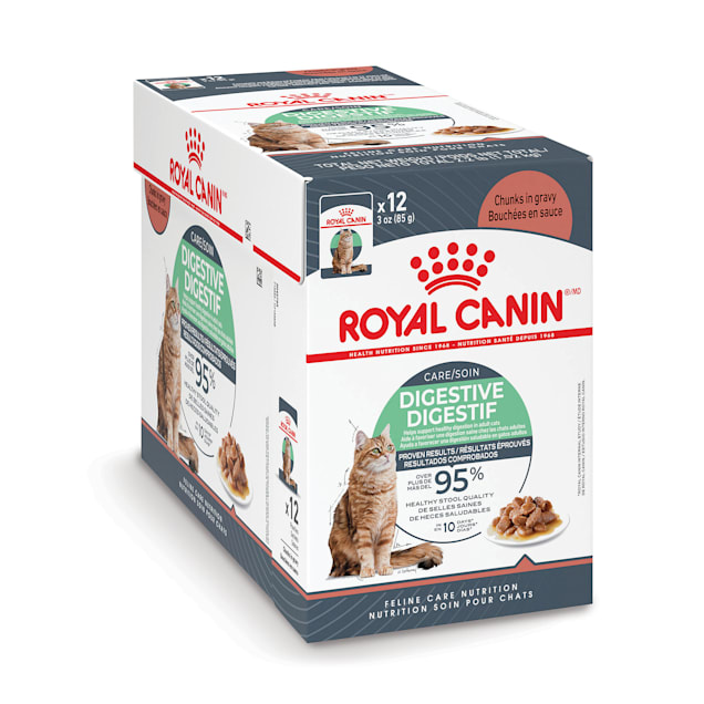 Royal Canin Digest Sensitive Chunks in Gravy Adult Wet Cat Food Pouch, 3 oz. - Carousel image #1