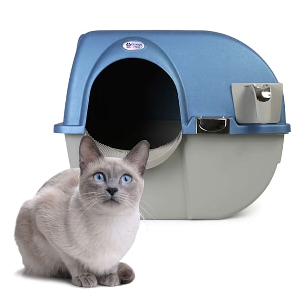 Omega Paw Premium Roll n Clean Self Cleaning Litter Box for Cats