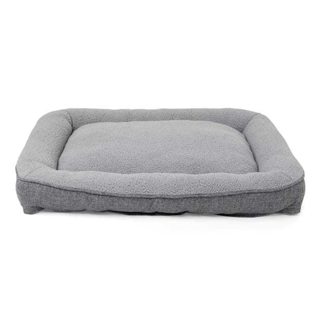 EveryYay Snooze Fest Grey Rectangle Lounger Dog Bed, 48" L X 36" W - Carousel image #1