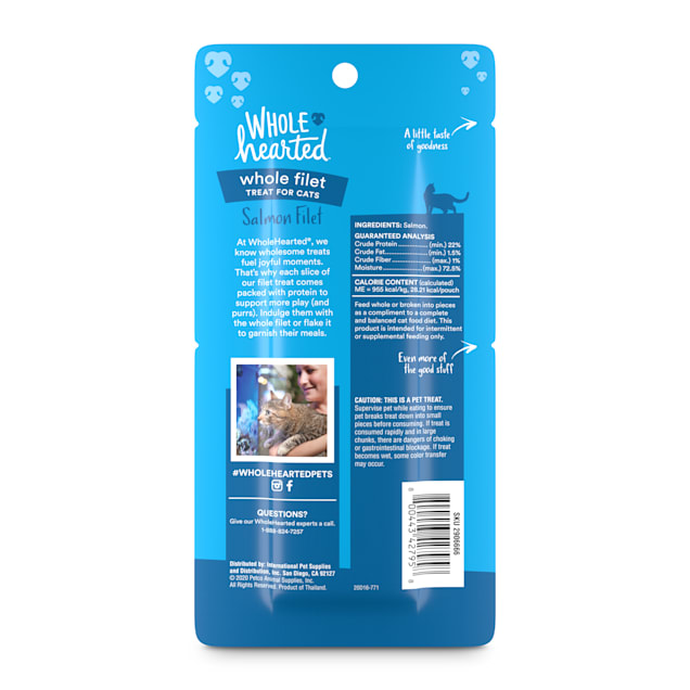 WholeHearted Protein Rich Salmon Filet Cat Treat 1 oz. Petco