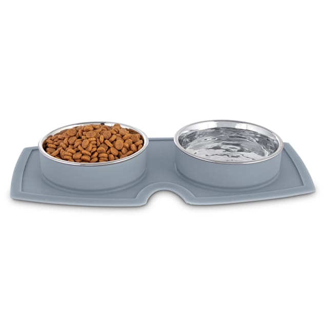 Harmony Silicone Double Diner Dog Bowl Set 2.1 Cups Petco