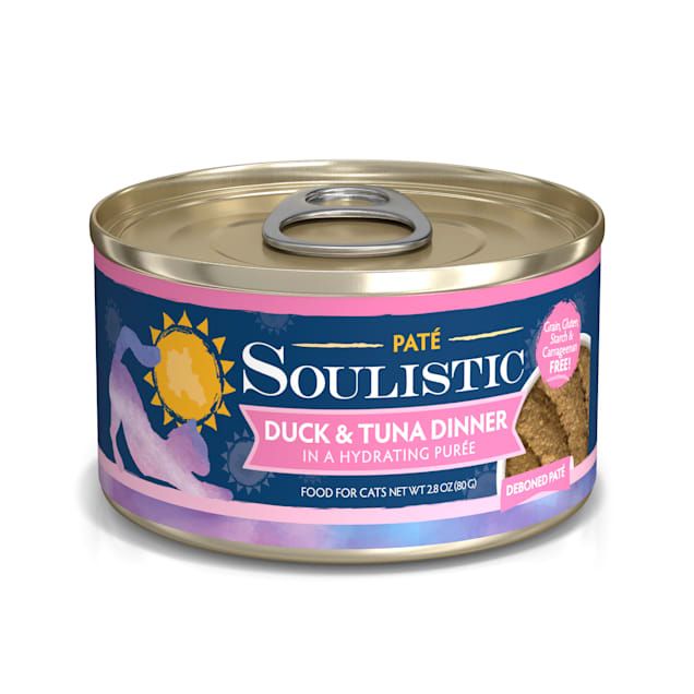 Soulistic Pate Duck & Tuna Dinner in a Hydrating Puree Wet Cat Food, 2.8 oz., Case of 12 - Carousel image #1