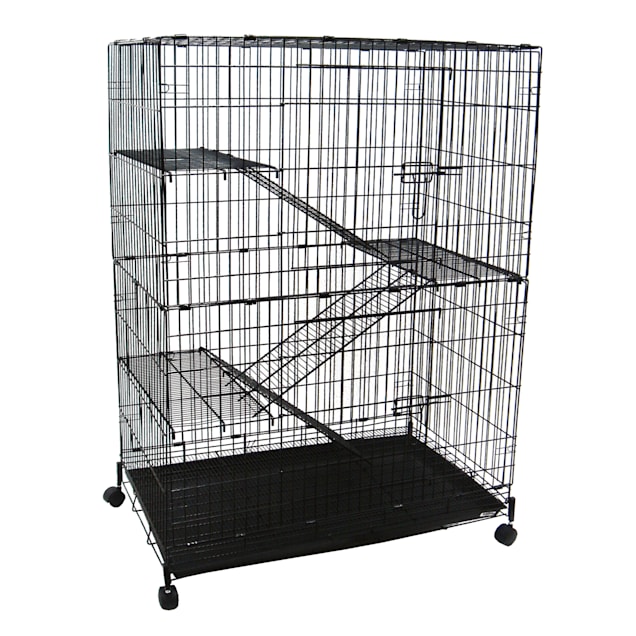 YML 4 Level Black Small Animal Cage, 36" L X 23" W X 52" H - Carousel image #1
