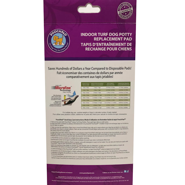PoochPads Indoor Turf Dog Potty Replacement Pack of 2