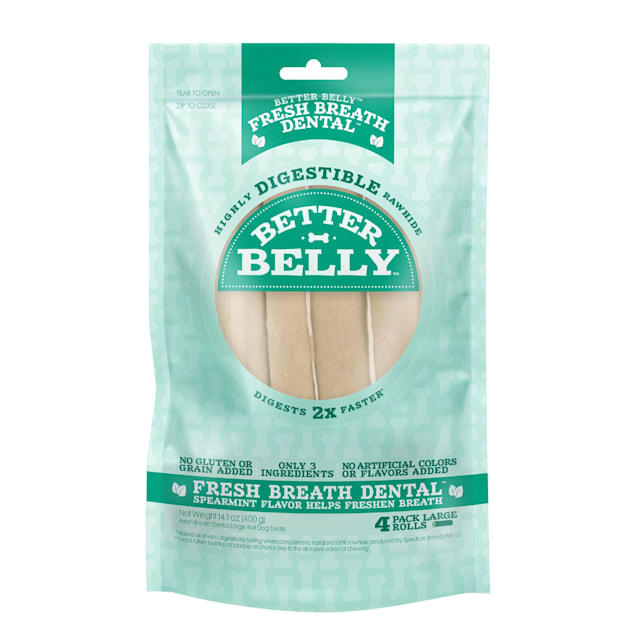Better Belly Fresh Breath Large Roll Chews for Dogs, 4 oz., Pack of 4 - Carousel image #1