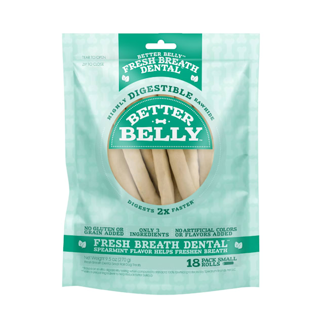 Better Belly Fresh Breath Small Roll Chews for Dogs, 9.5 oz., Count of 18 - Carousel image #1
