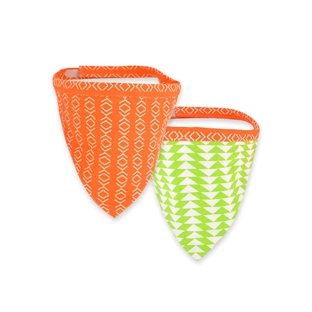 Territory Orange & Green Reversible Bandana for Dogs, Small - Carousel image #1