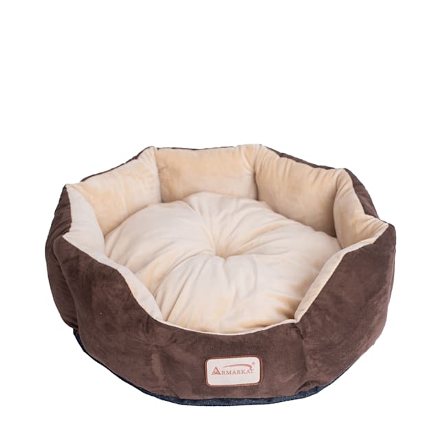 Armarkat Cozy Cat Bed in Mocha and Beige, 20" L X 20" W - Carousel image #1