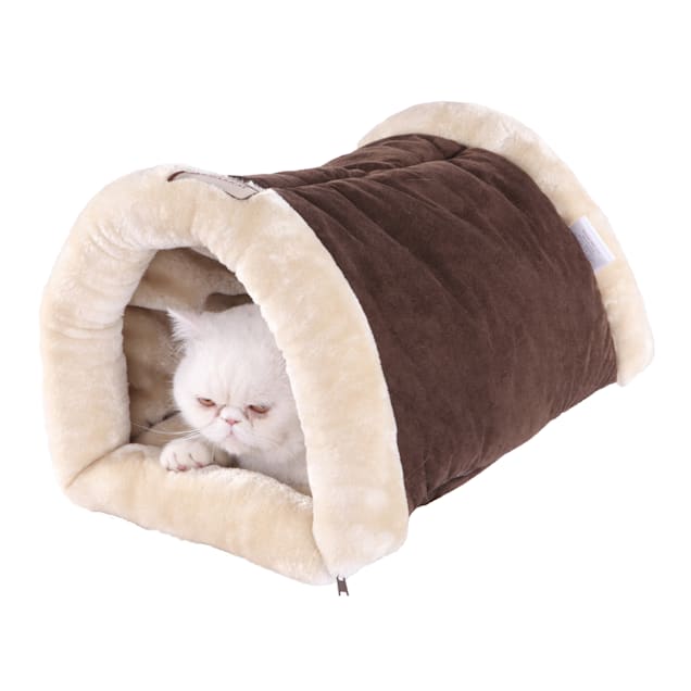 Armarkat Hideaway Multi-use Cat Bed in Brown and Beige, 22" L X 14" W - Carousel image #1