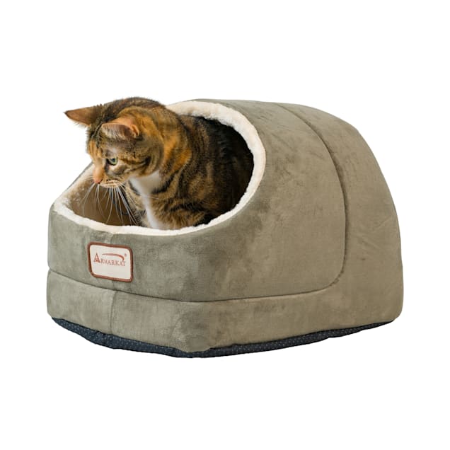 Armarkat Cave Cat Bed in Laurel Green, 18" L X 14" W - Carousel image #1