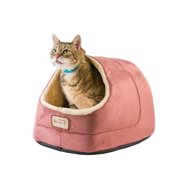 Armarkat Cave Cat Bed in Indian Red, 18" L X 14" W - Carousel image #1