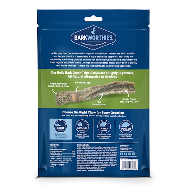 Barkworthies Green Tripe Sticks for Dogs 7 oz. Petco