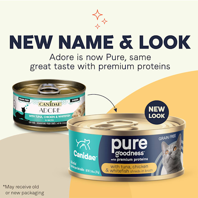 Canidae Pure Grain Free Tuna Chicken and Whitefish in Broth Wet Cat Food 2.46 oz