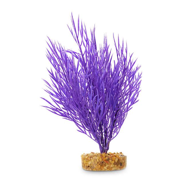 Imagitarium Purple Fern Plastic Aquarium Plant, Large Petco