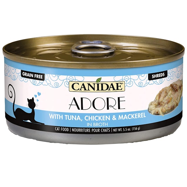 Canidae Adore Grain Free Tuna, Chicken and Mackerel in Broth Wet Cat Food, 5.5 oz., Case of 24 - Carousel image #1