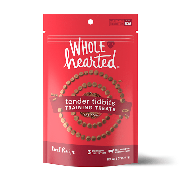 WholeHearted GrainFree Tender Tidbits Beef Recipe Dog Training Treats