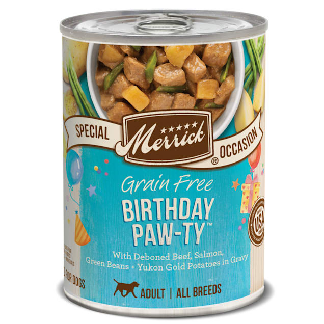 Merrick Grain Free Special Occasion Birthday Paw-ty Canned Wet Dog Food, 12.7 oz. - Carousel image #1