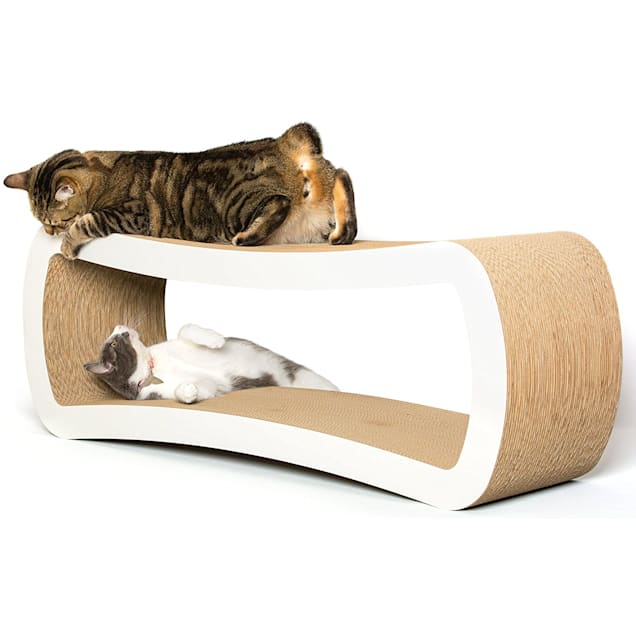 PetFusion Jumbo White Cat Scratcher Lounge, 14.3" - Carousel image #1