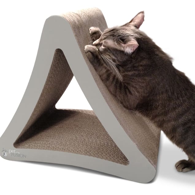 PetFusion 3-Sided Warm Gray Vertical Scratcher, Large, 21.1" - Carousel image #1