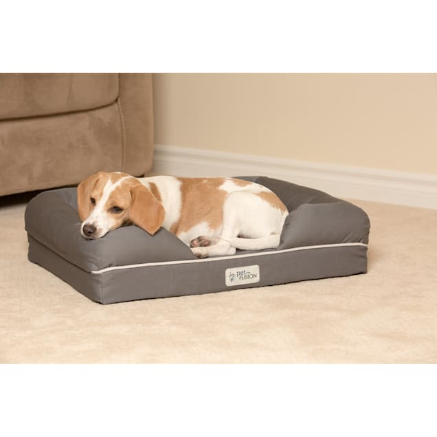 PetFusion Ultimate Orthopedic Memory Foam Gray Dog Bed Lounge 25 L X 20 W Petco