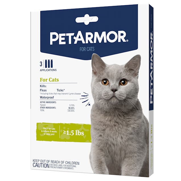 PetArmor Flea & Tick Squeeze-On For Cats Over 1.5 lbs, 2 Packs of 3 - Carousel image #1