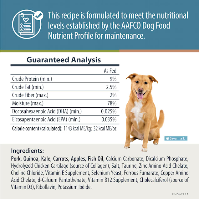 Dog food store ingredients