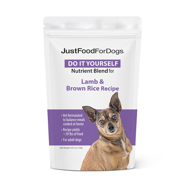 JustFoodForDogs Do-It-Yourself Lamb and Brown Rice Dog Food Nutrients, 129 Gram - Carousel image #1