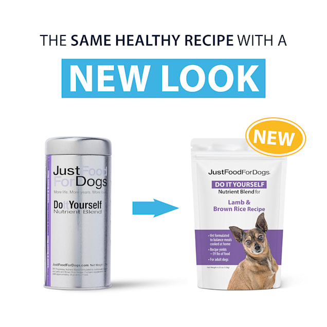 JustFoodForDogs Do It Yourself Lamb and Brown Rice Dog Food